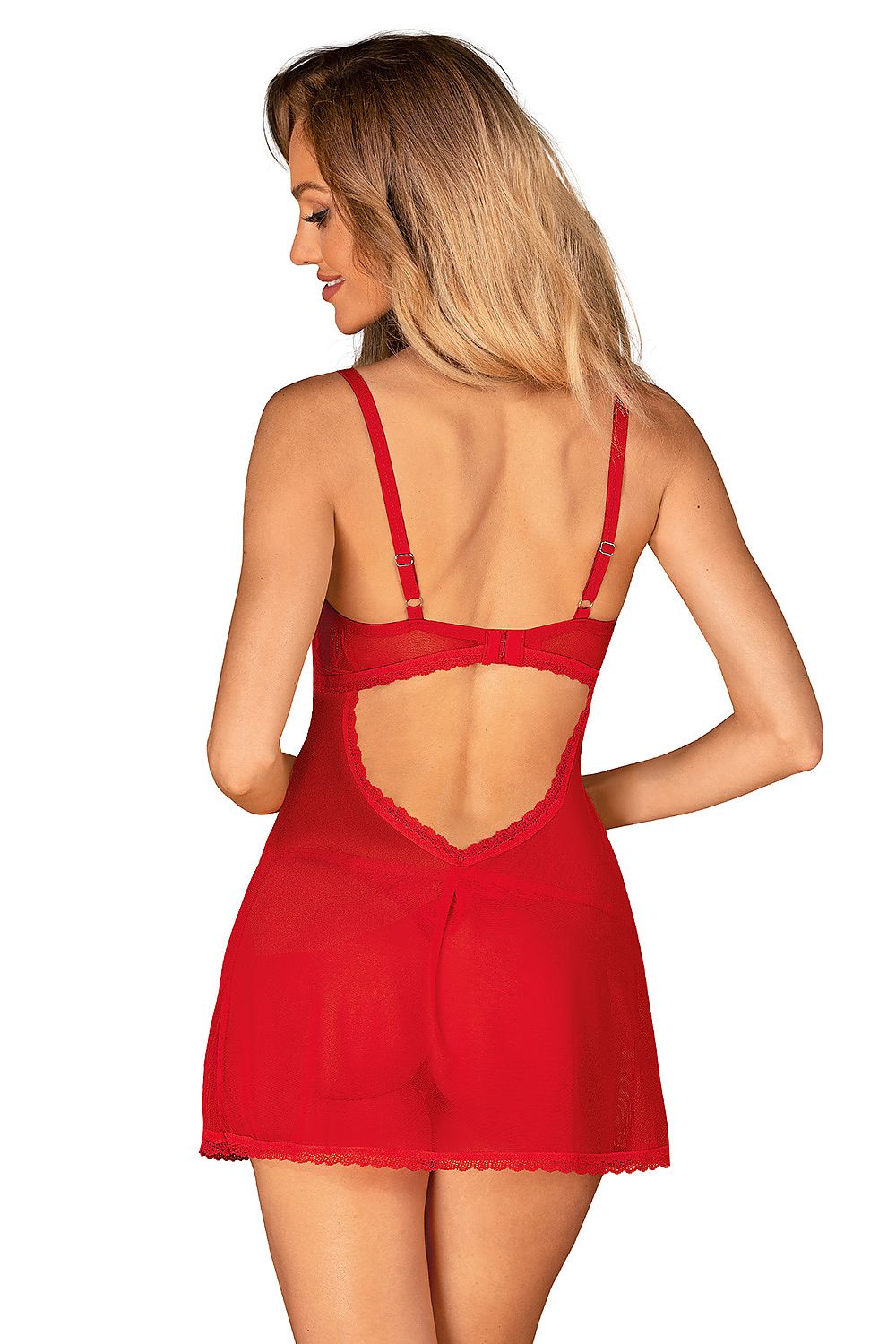 Turn Up The Heat With This Tempting Red Babydoll & Thong Immediatly Your Sex Appeal Will Drive You Man In Sain