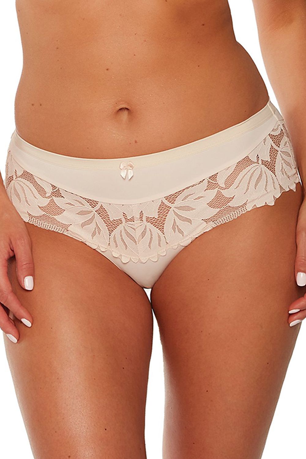 Perfect Summer Extremely Feminine Panties Classic Cut Made Of Beautiful Lace And Smooth Knit Fabric And A Charming Bow On The Front  2 Colors