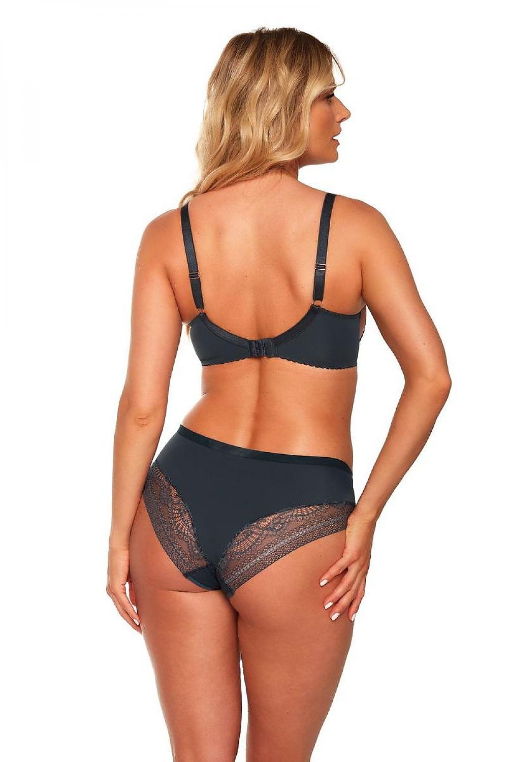Timeless Design Navy Blue Panties Classic Cut With Refined Style With Lace And Mesh Accents Breathable Perfect For Everyday