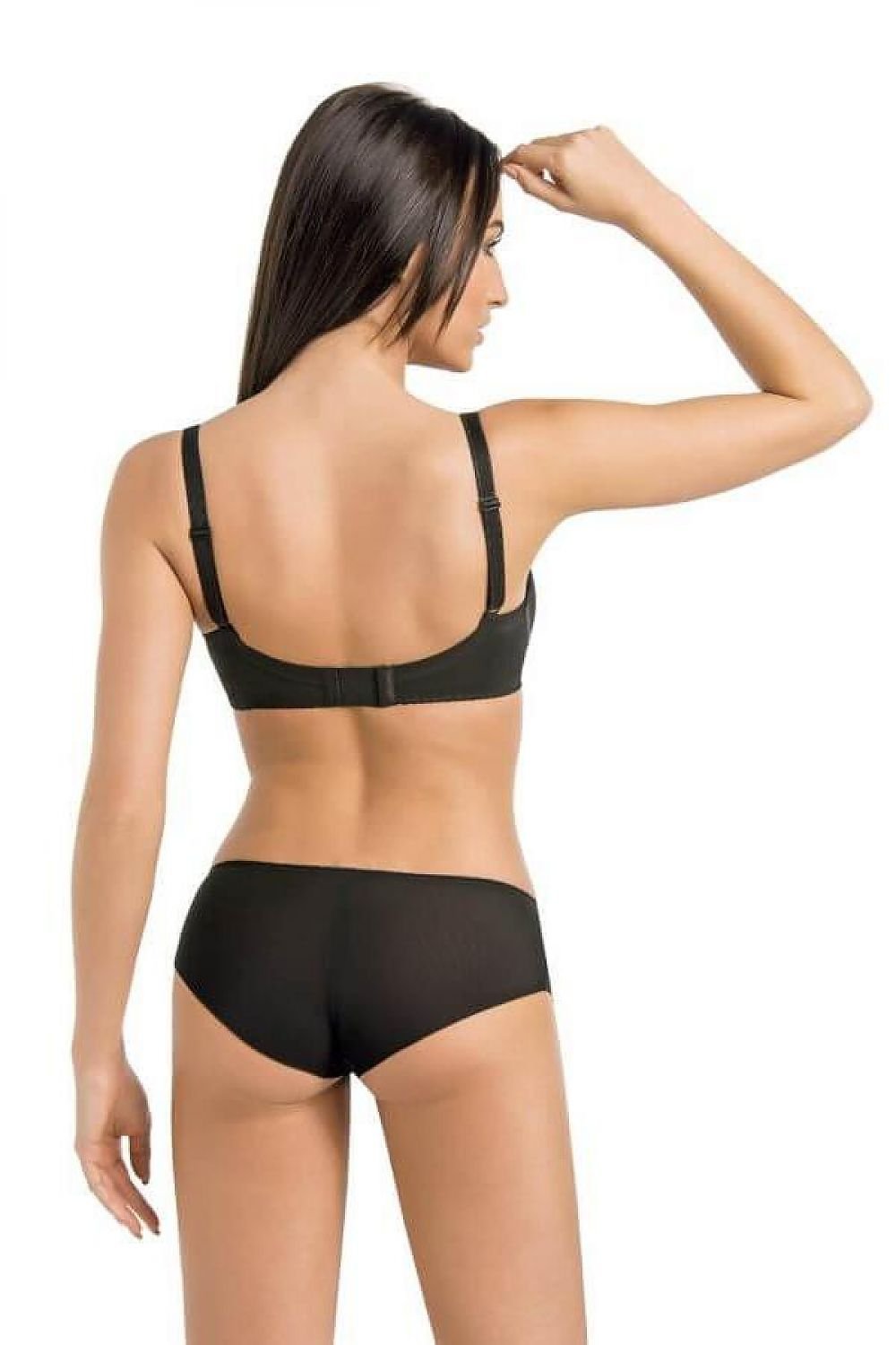 Soft Bra Black With Underwire Large Floral Motif