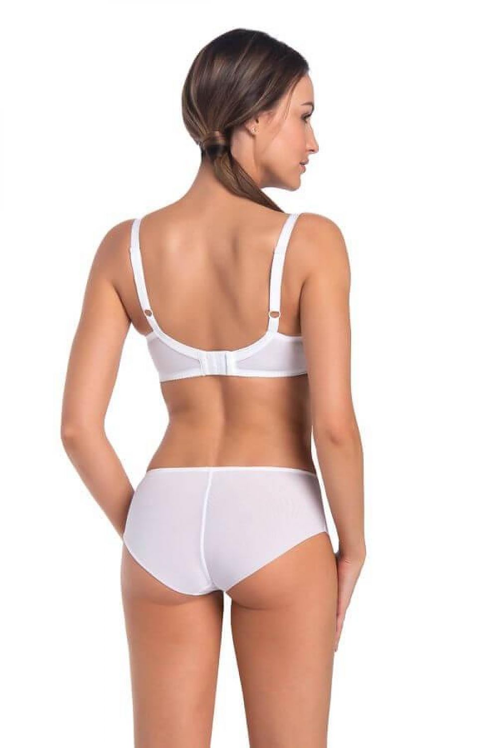Soft Bra White With Underwire Large Floral Motif