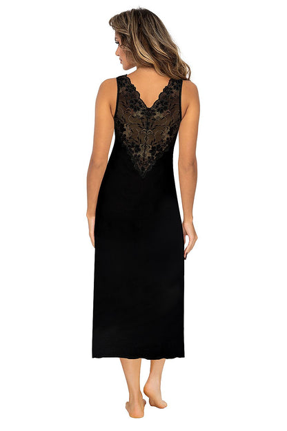 Flowery Lace On The Front & Down The Back Chemise Nightshirt