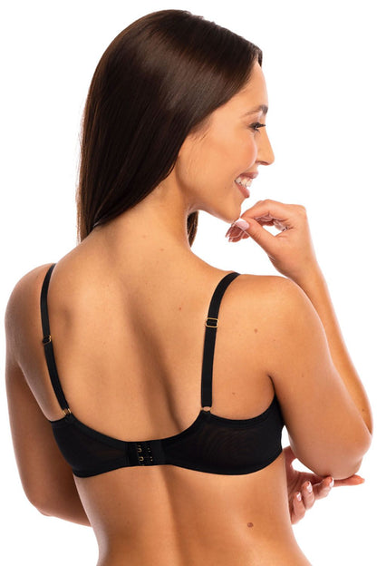 Cozy Black Embroidery Push-Up Bra  You Appreciate Elegance And Quality It Nicely Lifts And Rounds Your Bust  Ideal For Clothes With A Deeper Neckline