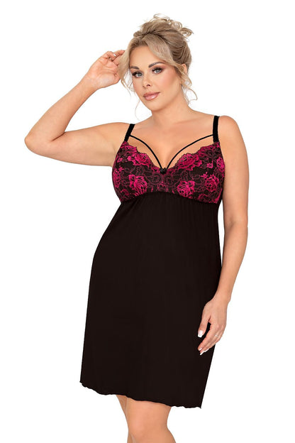 Trimmed With Roses And Flower Petals On The Neckline