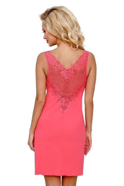 Flowery Lace On The Front & Down The Back Chemise Nightshirt