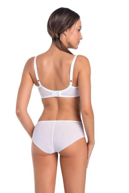 Soft Bra White With Underwire Large Floral Motif
