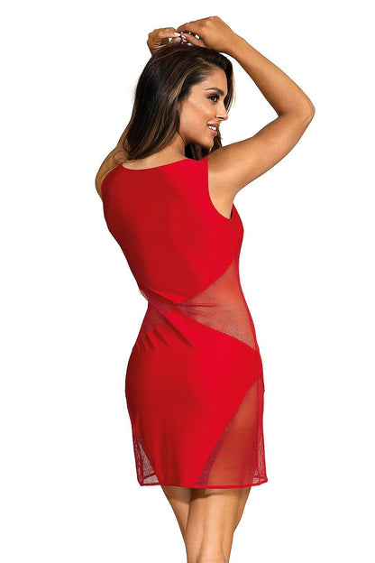 Black or Red Dress With Triangle Cutouts on Waist & Thigh