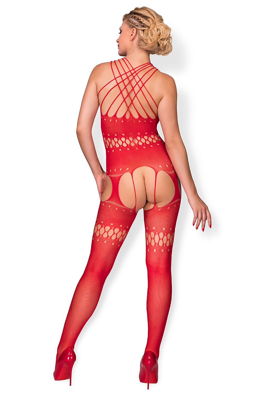 Not Afraid Of Your Spicy Thoughts Bodystocking Fiery Red With Marvelous Back